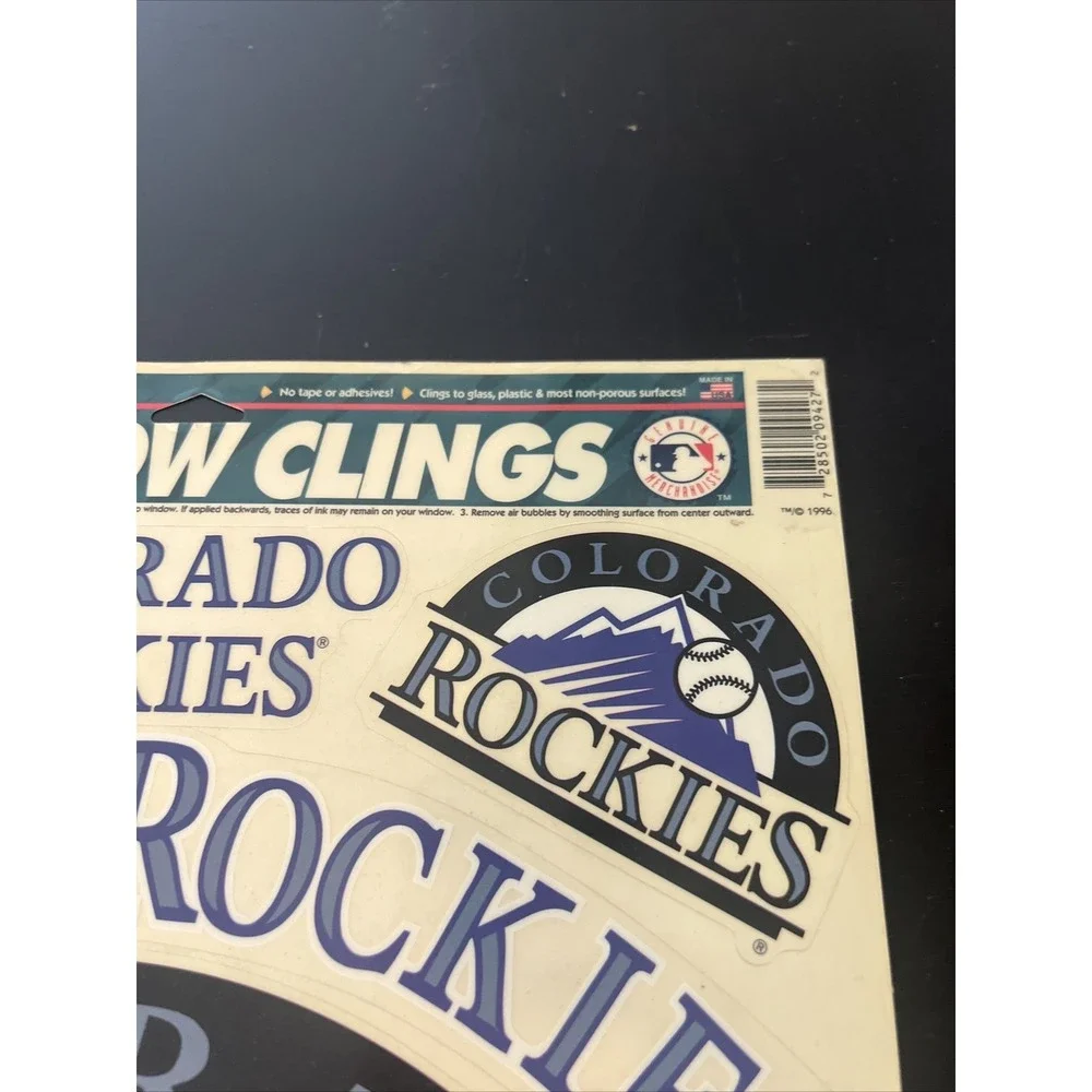 Colorado Rockies Reusable Static Window Clings 10 Per Sheet 12